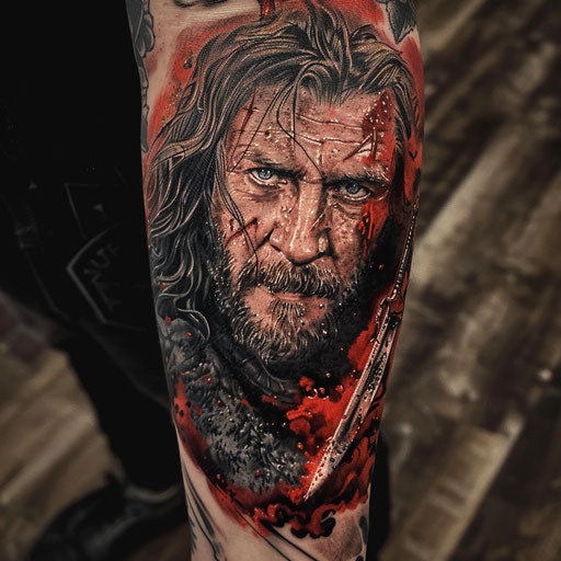 Epic fantasy red tattoos, Peter Jackson style