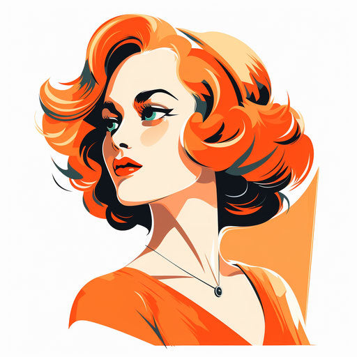 Retro clipart in the style of Chiaroscuro Art, on a white background