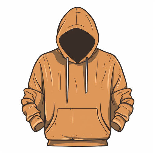 Hoodie illustration in Minimalist style, on white background