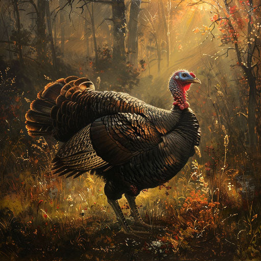Wild turkey in morning light, Frans Lanting style