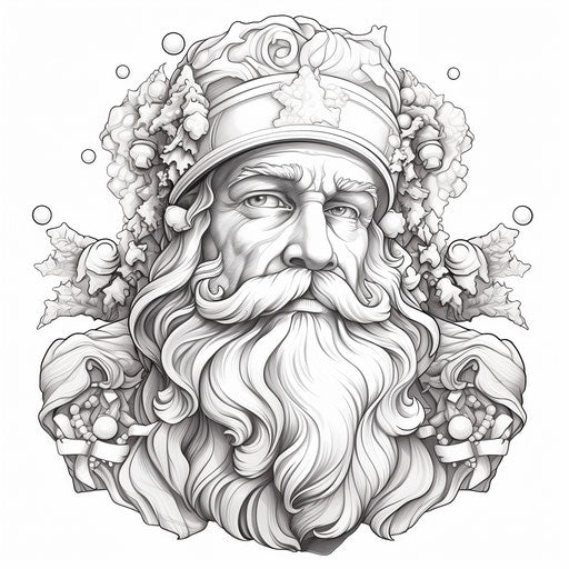 Vector coloring of Santa Claus in ambient occlusion style