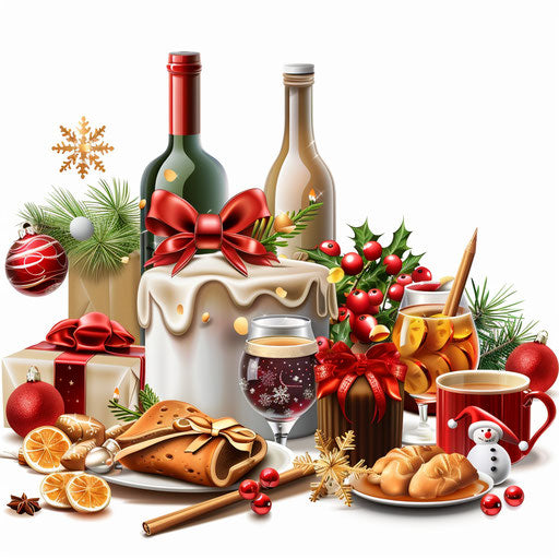 Christmas Eve clipart in a realistic photo style