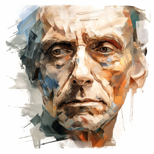 Head artwork in the style of Oil painting