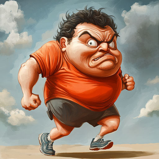 Amusing caricature of physical education clipart with human traits