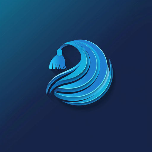 Sleek cleaning logo with clean lines and a blue gradient background