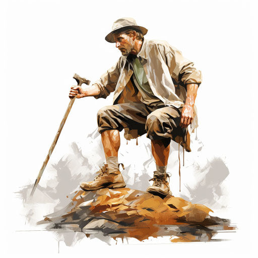 Rise up clipart in the style of Oil painting