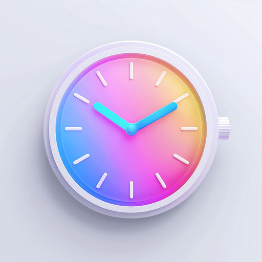 Realistic timer clipart on flat white background