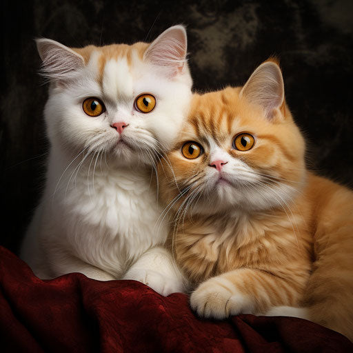 Two exotic shorthair cats