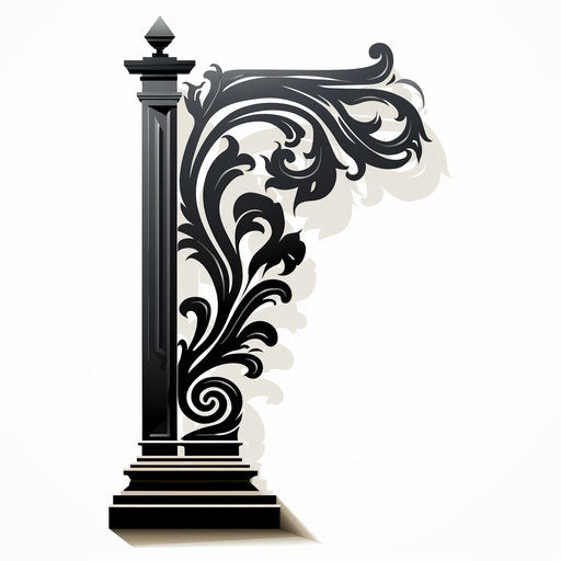 Corner clipart in the style of Chiaroscuro Art