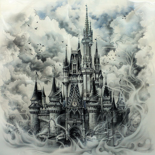 Fairytale castle in the clouds