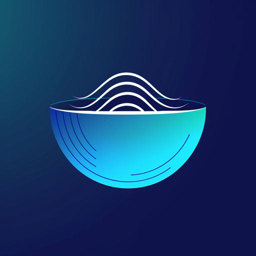 Sleek restaurant logo with clean lines and a blue gradient