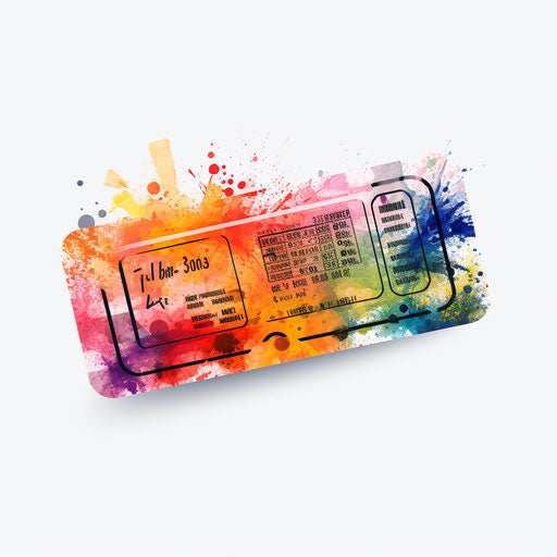 Ticket clipart in the style of Oil painting, on a white background