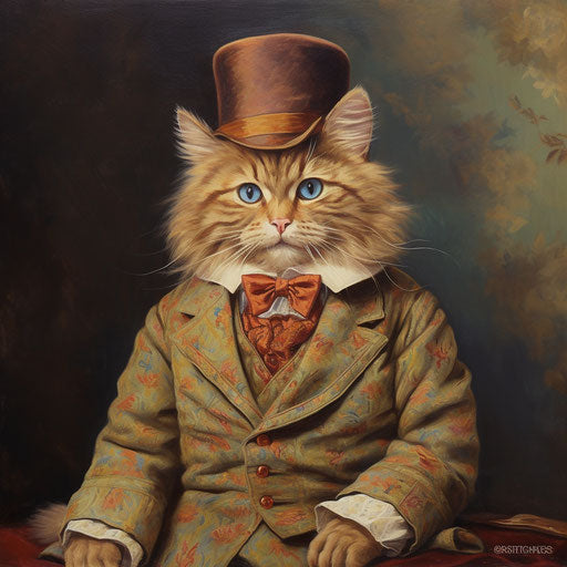 Louis Wain's cat dressed as a man