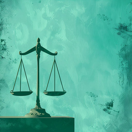 Realistic ethics clipart with a flat teal background