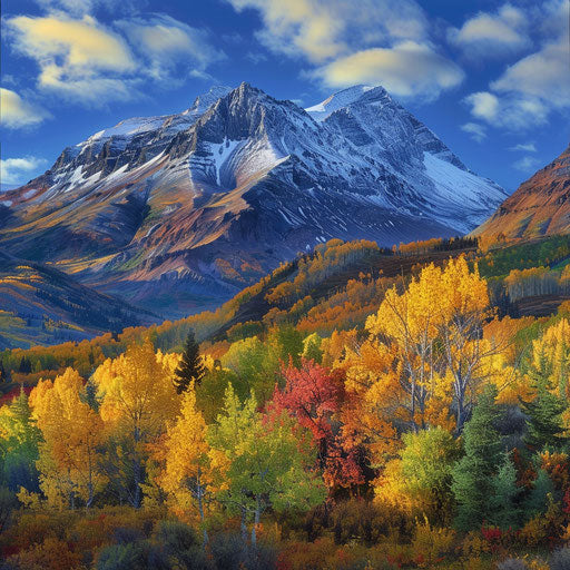 Mount Augustus in autumn with colorful foliage