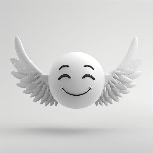 Emoji clipart in photo realistic style with a flat background