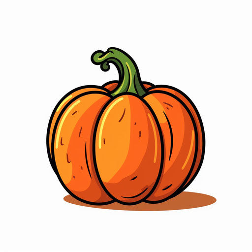 Minimalist Halloween pumpkin on white background