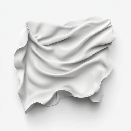 3D Drop Cloth on flat white background, isolated clipart