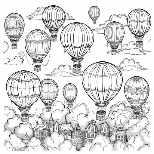 Bunch of colorful balloons in the sky