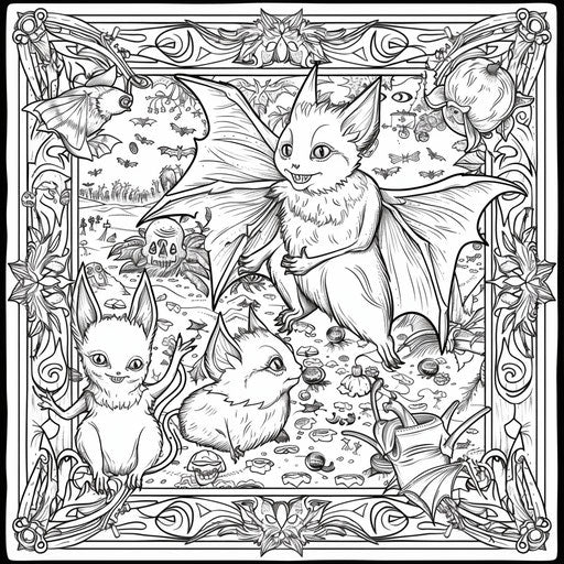 Playful bat at Halloween party