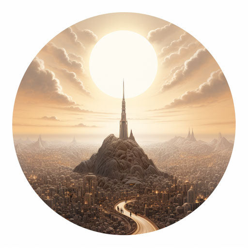 The tallest hill in the world in the style of Moosa al Halyan