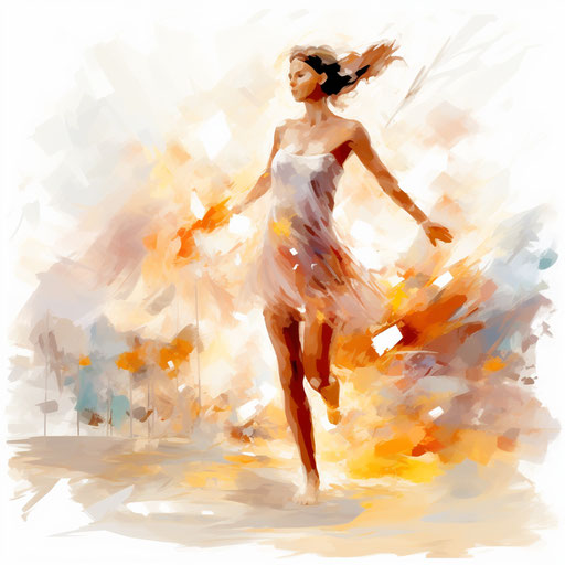 Creative clipart in the style of Impressionistic Art