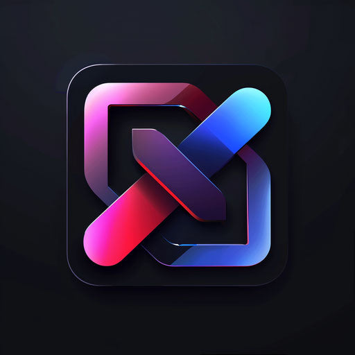 Tech-inspired app logo with futuristic elements