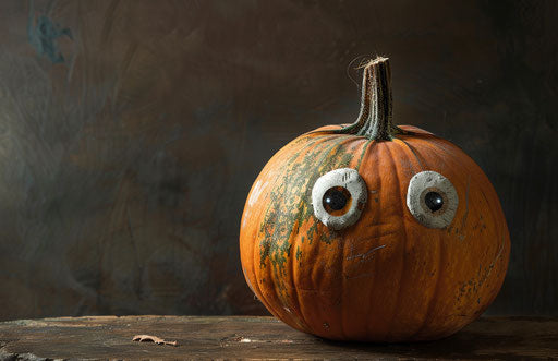 Pumpkin with eyes for festive Halloween