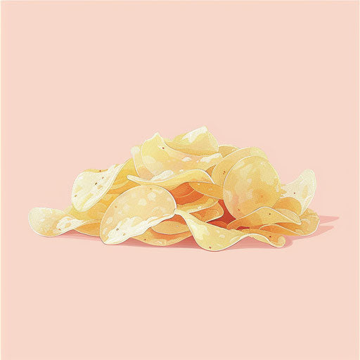 Dusky rose background with realistic chips