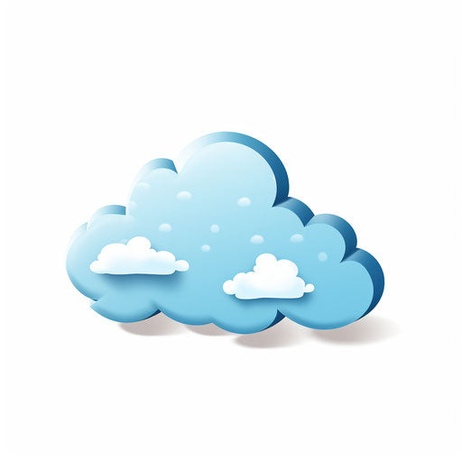 Cloud clipart png in the style of Minimalist, on white background