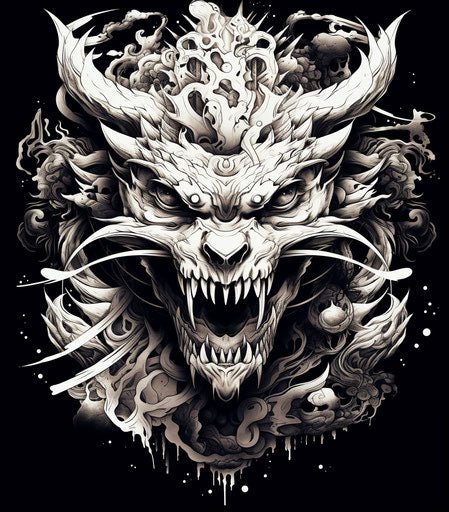 Black and White Skull: Twisted Futurism, Geometric Animals