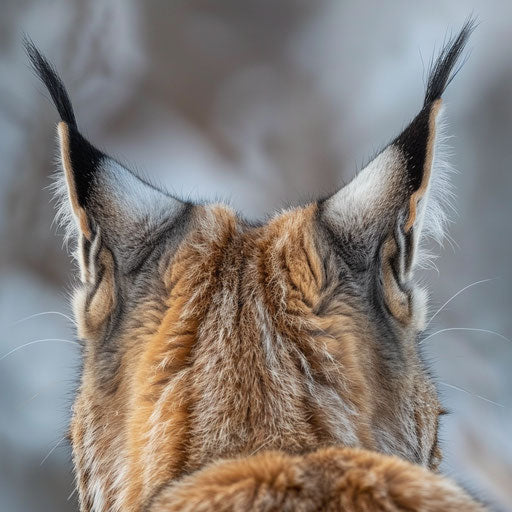 Close-up of a lynx's ear tufts