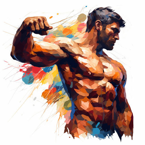 Muscle illustration in the Impressionistic Art style