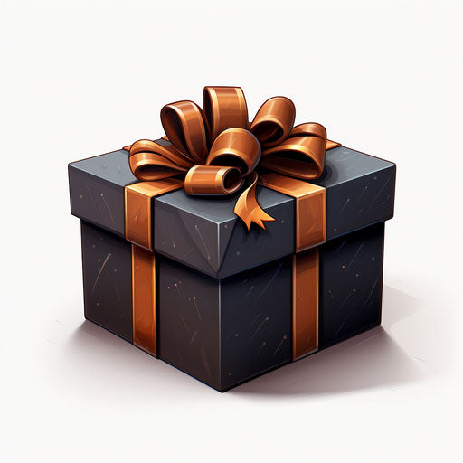 Gift illustration in Chiaroscuro Art style, on white background