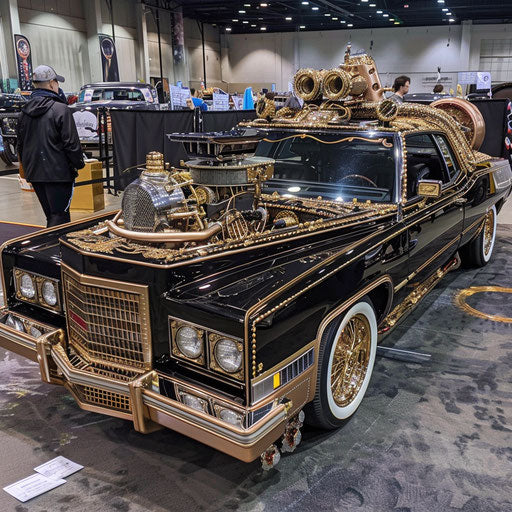 1883 Cadillac Steam Car with Steampunk Redesign at Fantasy Convention