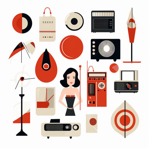 Minimalist clipart on white background