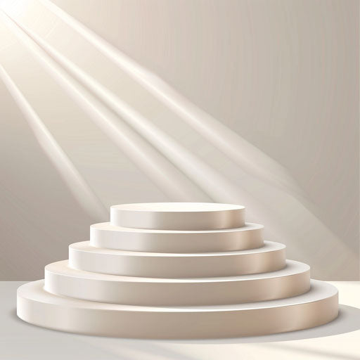 Realistic clipart podium on flat white background, high detail