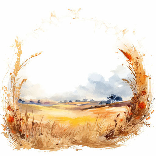 Border clipart in the style of Oil painting, on a white background