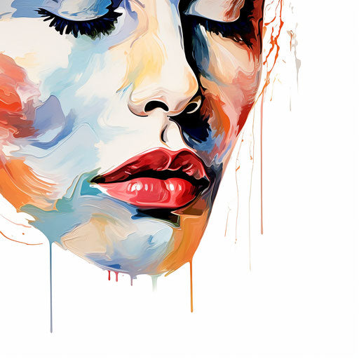 Nose clipart in the style of Impressionist Art, on white background