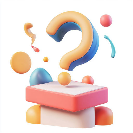 3D quiz in photorealistic style with flat white background, isolated clipart