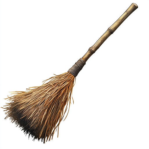 Realistic Witch Broom clipart, high resolution isolated