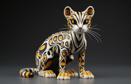 The spotted wild cat, bold yet graceful style