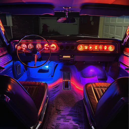 1967 Chevy Bel Air with advanced sound system and customizable ambient lighting