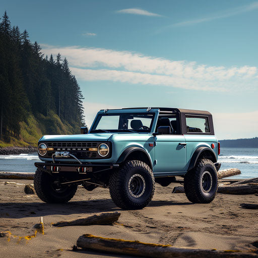 Vintage off-road vehicle Seafoam blue