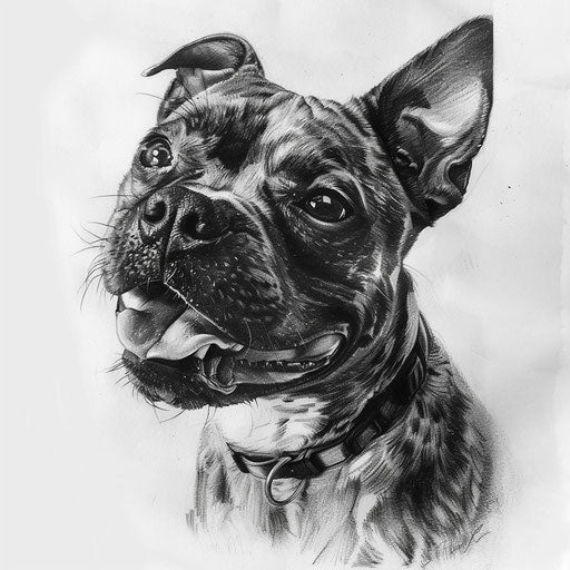 Beloved pet portrait tattoo design