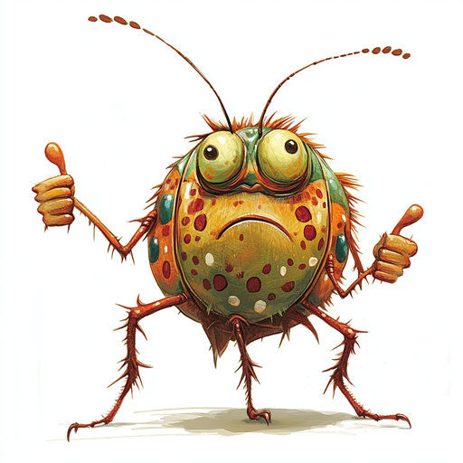 Engaging Beetle Caricature Clipart for Creative Projects