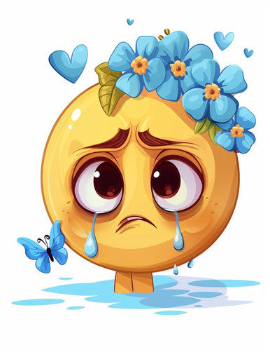 Sadness and expressiveness of an emoji in vector graphics