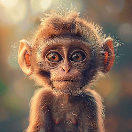 Playful monkey with a cute expression