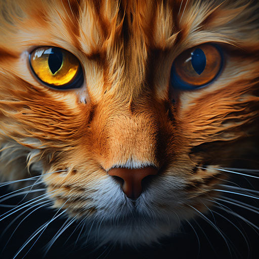 Orange cat closeup of the face