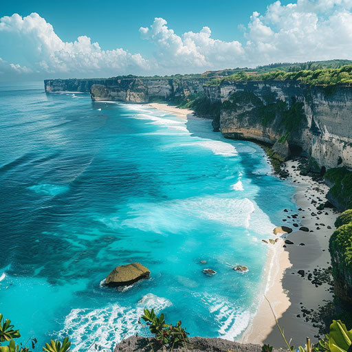 Panoramic view of Uluwatu Beach, Indonesia